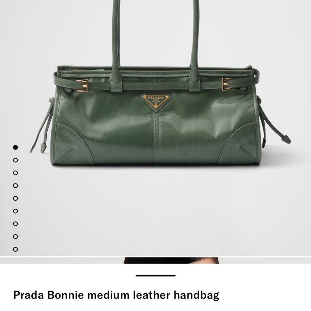 Prada Green Leather Handbag
